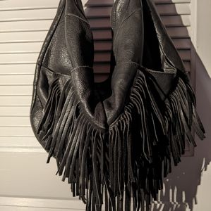 Cut N Paste Dara Fringe Hobo Bag
